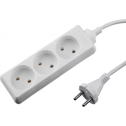 Удлинитель "TOPELECTRO" электрический, ПВС 2х1мм2, 3 гнезда, 3500 Вт, 1.5м, STAYER 55030-1.5 купить в Когалыме