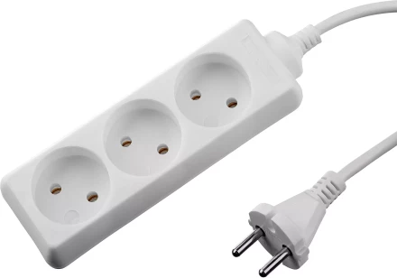 Удлинитель "TOPELECTRO" электрический, ПВС 2х1мм2, 3 гнезда, 3500 Вт, 1.5м, STAYER 55030-1.5 купить в Когалыме