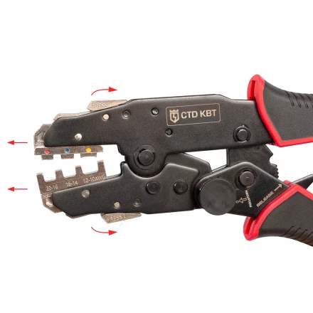 Пресс-клещи КВТ CTD+5 с механизмом быстрой смены матриц: комплект из 5 шт. для опрессовки (набор) (101859) купить в Когалыме