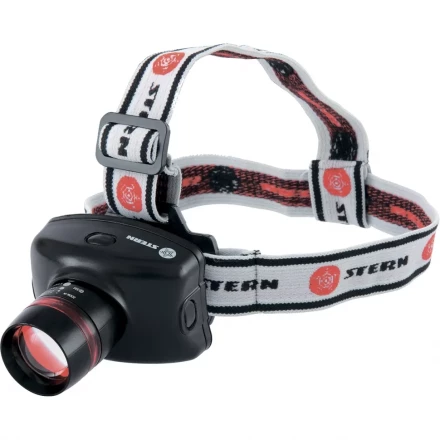 Фонарь наголовный Zoom 3W LED CRE Q5 160 Лм 100 м 3 режима 100% - 50% - стробоскоп 3хААА Stern 90567 купить в Когалыме