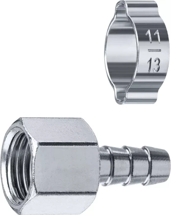 ЗУБР штуцер елочка, 8 мм - 1/4F, переходник с обжимным хомутом, Профессионал (64923-1/4-08) купить в Когалыме