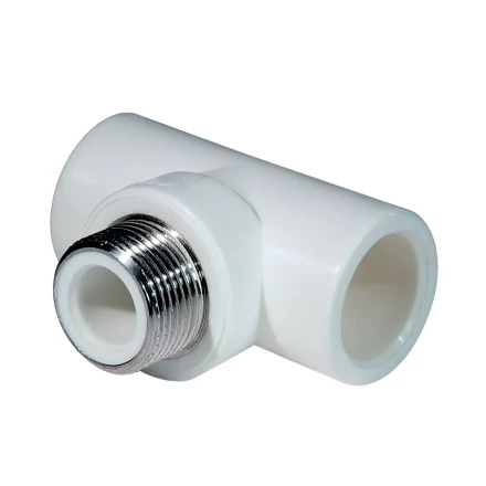 Тройник комб. PP-R НР 20мм х 1/2 белый (40/120) 45455 купить в Когалыме