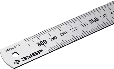 ЗУБР Про-30, длина 0.30 м, усиленная нержавеющая линейка, Профессионал (34280-030) купить в Когалыме
