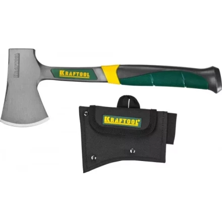 Топорик KRAFTOOL туристический цельнокованый с трехкомпонентной рукояткой, в чехле, 0,6 кг 20645-06 купить в Когалыме