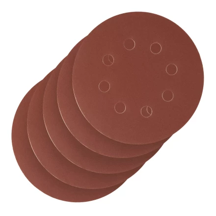 Круг абразивный на ворсовой подложке под "липучку", перфорированный, P 320, 125 мм, 5 шт Сибртех 738137 купить в Когалыме