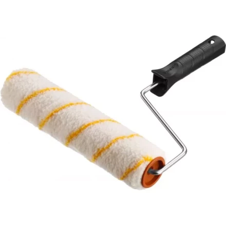Валик малярный ЗУБР "ОПТИМА -ГИРПАИНТ", все виды ЛКМ, для ровных поверхностей, полиэстр, ворс 12 мм, бюгель 6 мм, 40х180мм 03516-18 купить в Когалыме