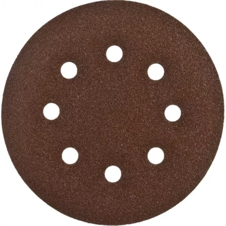 Круг шлифовальный ЗУБР "СТАНДАРТ" из абразивной бумаги на велкро основе, 6 отв., Р80, 150мм, 5шт 35350-150-080 купить в Когалыме
