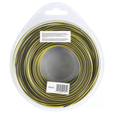 Леска для триммера двухкомпонентная квадратная, 2,4мм х 15м, блистер SkyCutter Denzel 96838 купить в Когалыме