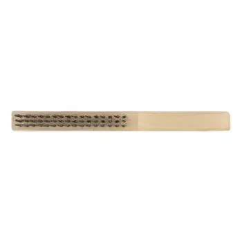 Щетка зачистная 3-х рядная закаленная прямая проволока с деревянной ручкой СИБРТЕХ 74803 купить в Когалыме