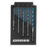 Набор сверл универсальных Gross 706017, Multipurpose PRO, 6-гр. хвостовик, 4-10мм, 5шт купить в Когалыме