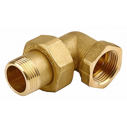 Соединитель GENERAL FITTINGS угловой с накидной гайкой, латунь, г/ш, 1/2&quot; 51035-G/S-1/2 купить в Когалыме