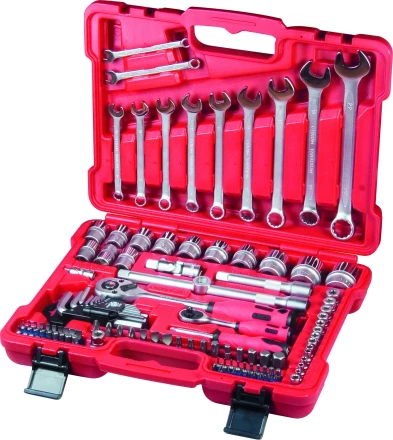 Набор слесарно-монтажный с квадратами 1/4 и 1/2 и  5/16 112 предметов MATRIX PROFI 13586 купить в Когалыме