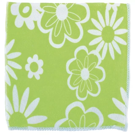 Салфетки из микрофибры с зелеными цветами 300х300 мм Elfe 92307 купить в Когалыме