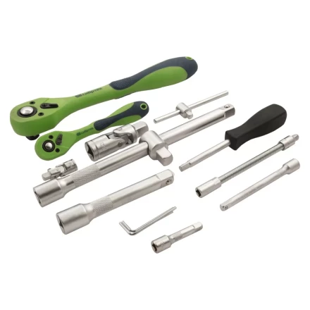 Набор инструментов 94 предмета, CrV, 1/2", 1/4" Сибртех 13509 купить в Когалыме