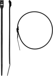 Кабельные стяжки черные КОБРА с плоским замком нейлоновые пакет серия ПРОФЕССИОНАЛ