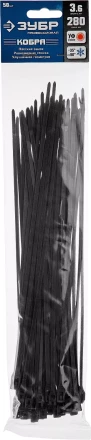Кабельные стяжки черные КОБРА с плоским замком нейлоновые пакет серия ПРОФЕССИОНАЛ купить в Когалыме