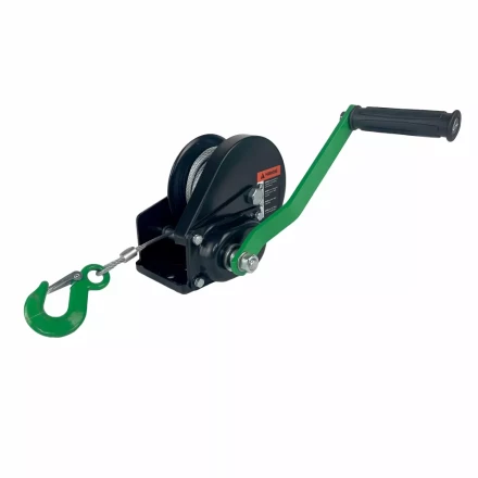 Лебедка ручная барабанная с тормозом HITCH HWB 1100 1100 кг канат 10 м (SZ073178) купить в Когалыме