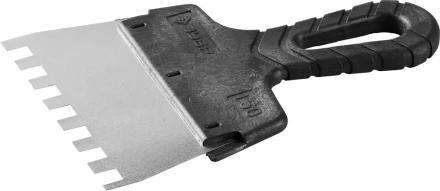 Шпатель ЗУБР "МАСТЕР" ФАСАДНЫЙ, нержавеющее полотно, 150мм, зуб 10х10мм 10078-15-10 купить в Когалыме