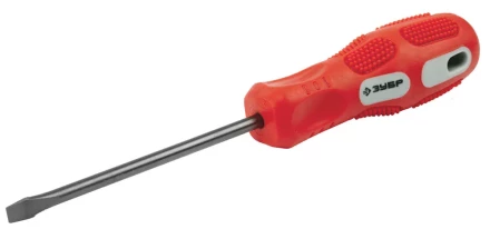 Отвертка ЗУБР "ПРОФИ" хромованадиевая сталь, двухкомпонентная рукоятка, магнит наконечник, SL5,0x100мм 25231-5.0-100_z01 купить в Когалыме