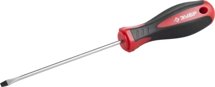 Отвертка ЗУБР "МАСТЕР", Cr-v, эргономичная двухкомпонентная рукоятка, SL3,0x100мм 25061-3.0-100_z03 купить в Когалыме