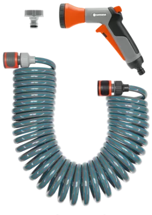 Шланг спиральный 10 м для террас с фитингами и наконечником  "Домашнее садоводство" GARDENA купить в Когалыме