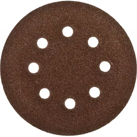 Круг шлифовальный ЗУБР "СТАНДАРТ" из абразивной бумаги на велкро основе, 8 отв., Р60, 125мм, 5шт 35350-125-060 купить в Когалыме