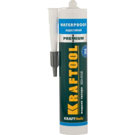 Клей монтажный KRAFTOOL KraftNails Premium KN-915, водостойкий с антисептиком, для ванн и душевых, 310мл 41345_z01 купить в Когалыме