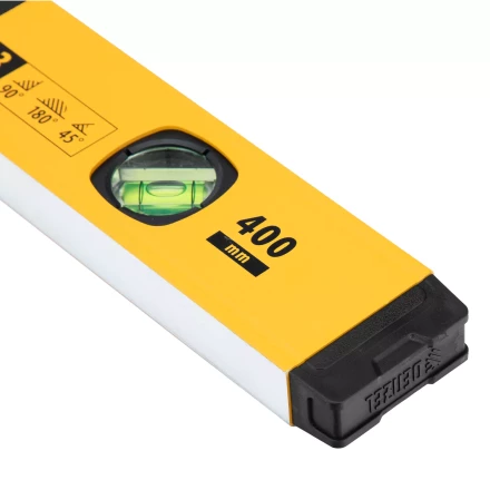 Уровень алюминиевый Denzel 33690, магнит., фрезерованный, 3 глазка (1 зеркал.), 0,5 мм/м, 400 мм купить в Когалыме