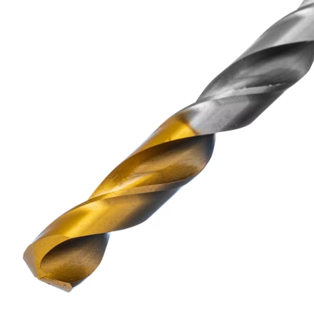 Сверло спиральное по металлу Denzel, 8,5 х 165 мм, Р6М5, Golden Tip, удлиненное, 718261 купить в Когалыме