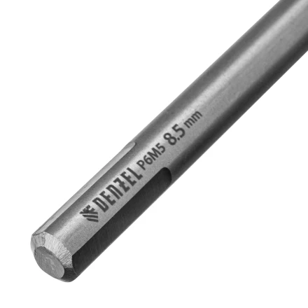 Сверло спиральное по металлу Denzel, 8,5 х 165 мм, Р6М5, Golden Tip, удлиненное, 718261 купить в Когалыме