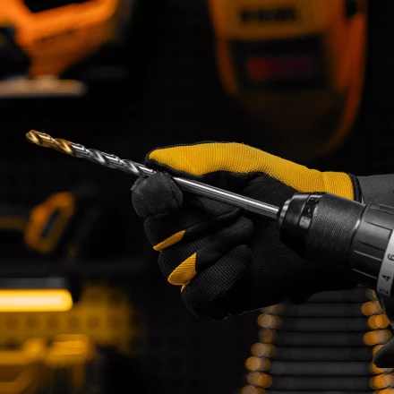 Сверло спиральное по металлу Denzel, 8,5 х 165 мм, Р6М5, Golden Tip, удлиненное, 718261 купить в Когалыме