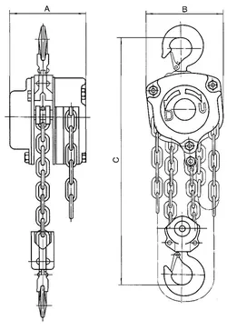 Таль ручная цепная тип HSZ-C г-п 5 тонн H=12 метра купить в Когалыме