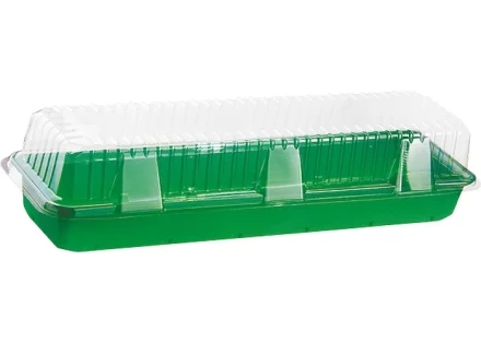 Мини-парник для рассады 15х58х6см с крышкой под 3 кассеты полистирол комплект из 2 частей Россия 64321 купить в Когалыме