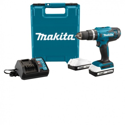 Аккумуляторная ударная 18В дрель-шуруповерт Makita HP488D002 (2*АКБ 1.5Ач тип G, ЗУ) купить в Когалыме
