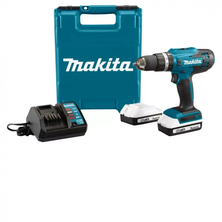 Аккумуляторная ударная 18В дрель-шуруповерт Makita HP488D002 (2*АКБ 1.5Ач тип G, ЗУ) купить в Когалыме