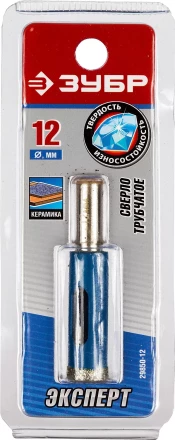 Сверло ЗУБР алмазное трубчатое по стеклу, зерно 100, 22мм 29860-22 купить в Когалыме