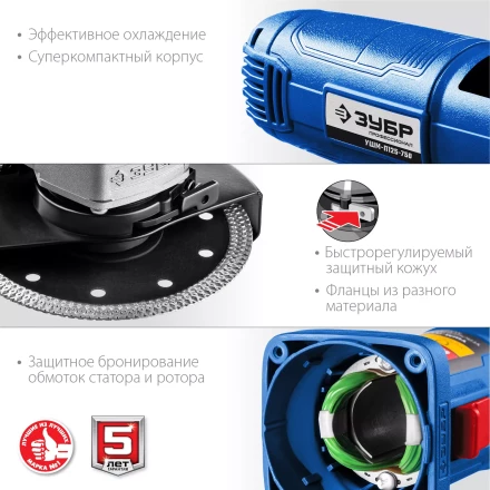 Машина углошлифовальная компактная УШМ-П125-750 серия ПРОФЕССИОНАЛ купить в Когалыме