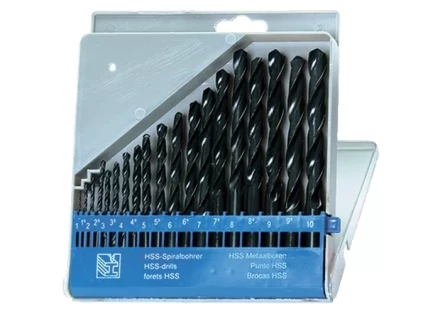 Набор сверл по металлу 1-10 мм (через 0,5 мм) HSS 19 шт пластиковый бокс цилиндрический хвостовик SPARTA 723705 купить в Когалыме