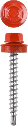 Саморезы ЗУБР окраш., RAL 3003 рубин.-красн., для крепл. кров. матер. к дерев. обреш., 4.8x38мм, 300шт 4-300315-48-038-3003 купить в Когалыме