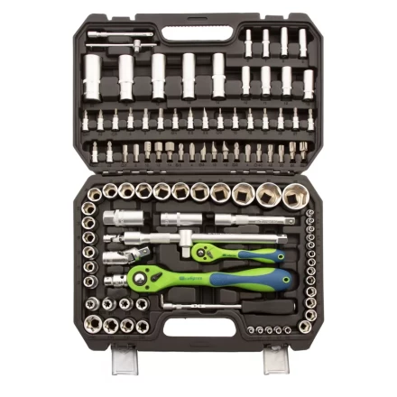 Набор инструментов 108 предметов, CrV, 1/2", 1/4" Сибртех 13511 купить в Когалыме