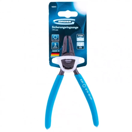 Съемник 165 мм для внешних стопорных колец (19-60 мм) изогнутые губки Gross 18341 купить в Когалыме