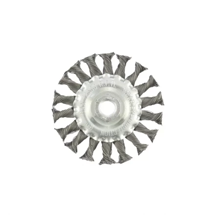 Щетка для УШМ 100 мм М14 плоская крученая проволока 0,5 мм MATRIX 74639 купить в Когалыме