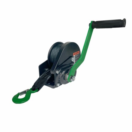 Лебедка ручная барабанная с тормозом HITCH HWB 1100 1100 кг лента 10 м (SZ073179) купить в Когалыме