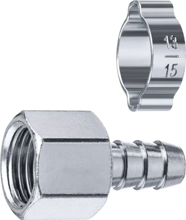 ЗУБР штуцер елочка, 10 мм - 3/8F, переходник с обжимным хомутом, Профессионал (64923-3/8-10) купить в Когалыме