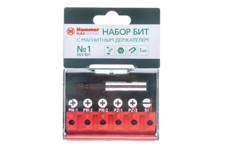 Набор бит HAMMER 25мм (PB набор No1 7шт. Ph/Pz/Sl) купить в Когалыме