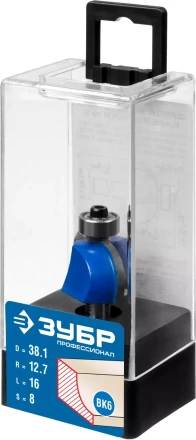 ЗУБР 38.1 x 16 мм, радиус 12.7 мм, фреза кромочная калевочная №2, Профессионал (28702-38.1) купить в Когалыме