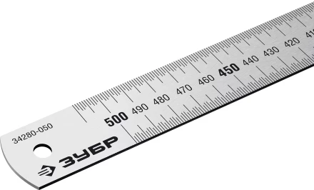 ЗУБР Про-50, длина 0.50 м, усиленная нержавеющая линейка, Профессионал (34280-050) купить в Когалыме