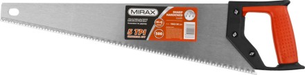 Ножовка по дереву (пила) MIRAX Universal 500 мм, 5 TPI, рез вдоль и поперек волокон, для крупных и средних заготовок 1502-50_z01 купить в Когалыме