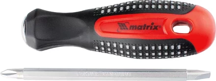 Отвертка комбинированная Fusion SL6,0 / Ph2 мм CrV 3-х компонентная рукоятка "anti slip" Matrix 11451 купить в Когалыме