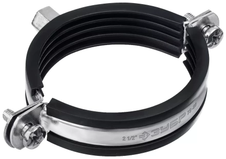 ЗУБР 2 1/2, М8/М10, цинк, 10 шт, трубный хомут с гайкой (37880-75-80) купить в Когалыме